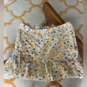 Patrizia Pepe Yellow and Blue Floral Skirt
